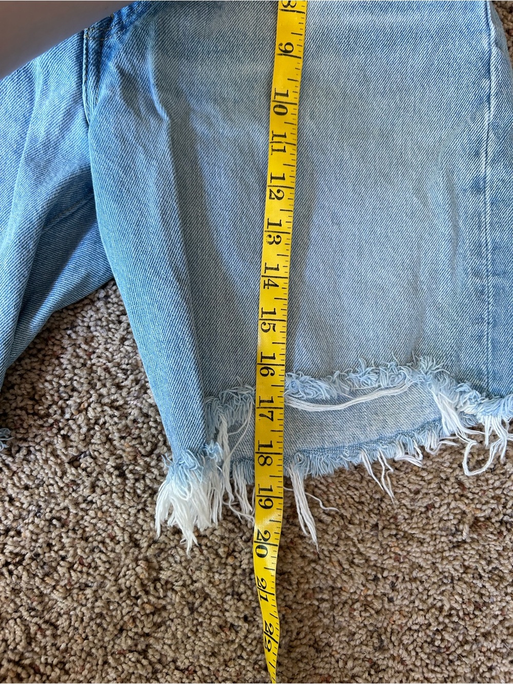 Levi's Light Blue Distressed Cutoff Jean Shorts - Picture 8 of 8